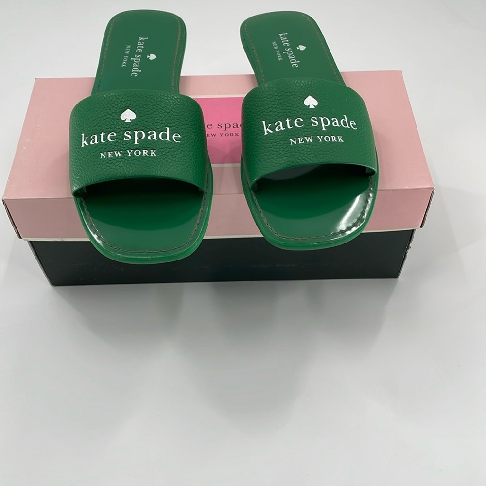 Kate Spade Emerald Green Slide Sandals